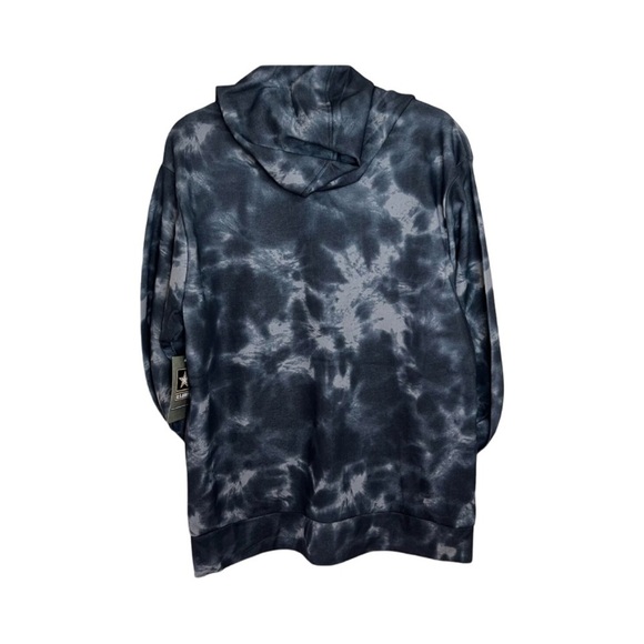 U.S. Army Black and Gray Full Zip Front Hoodie Jacket NWT Size M - Picture 2 of 11